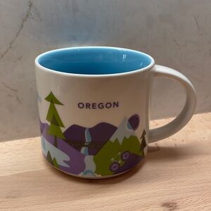 2016 Starbucks You Are Here Oregon Mug with Purple, green, blue Design